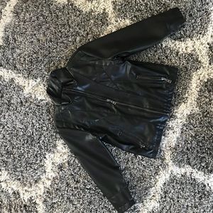 Girl’s faux leather coat